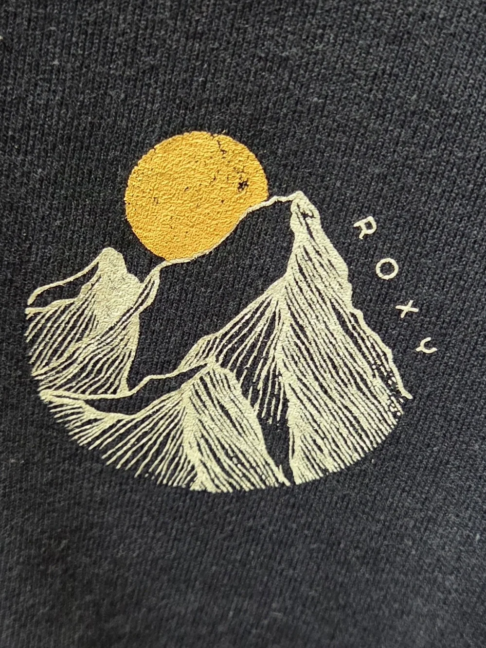 Roxy Navy Hoodie with Mountain Graphic - Picture 4 of 5